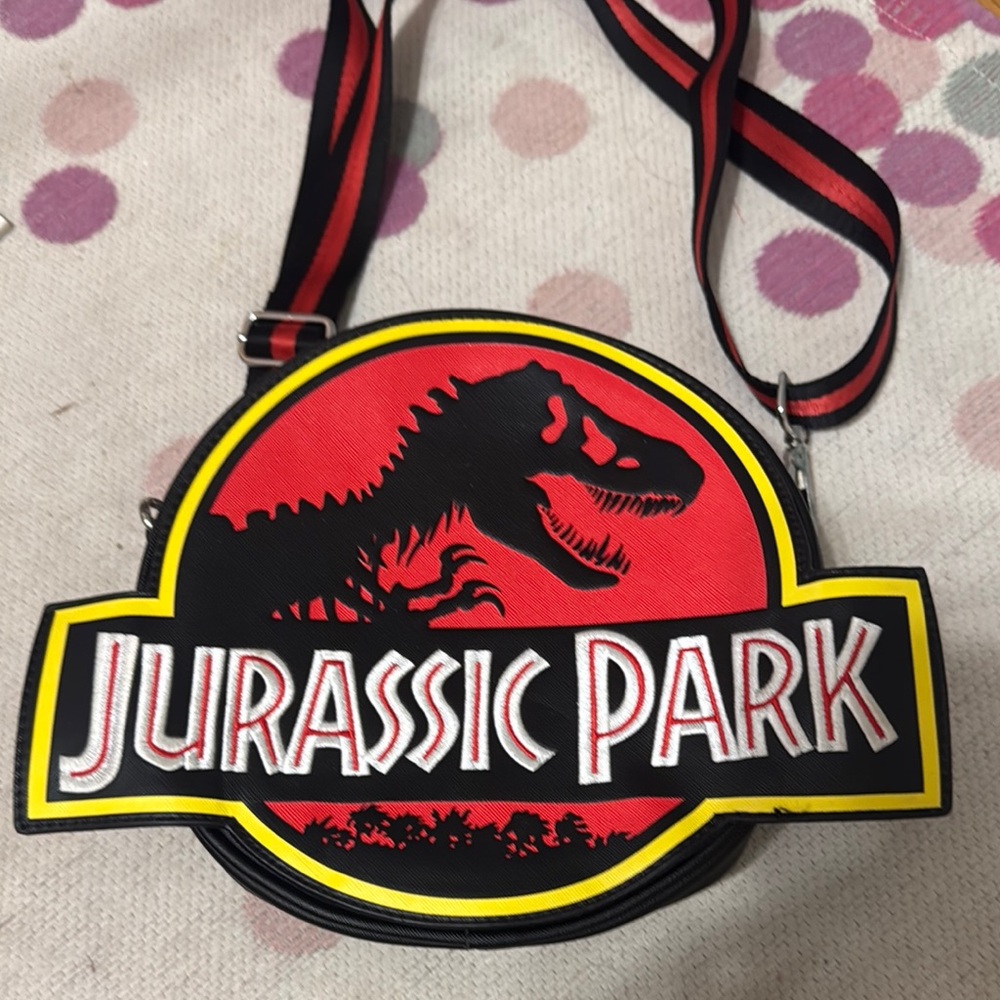 Loungefly Jurassic Park Kids Crossbody Bag - Red and Black